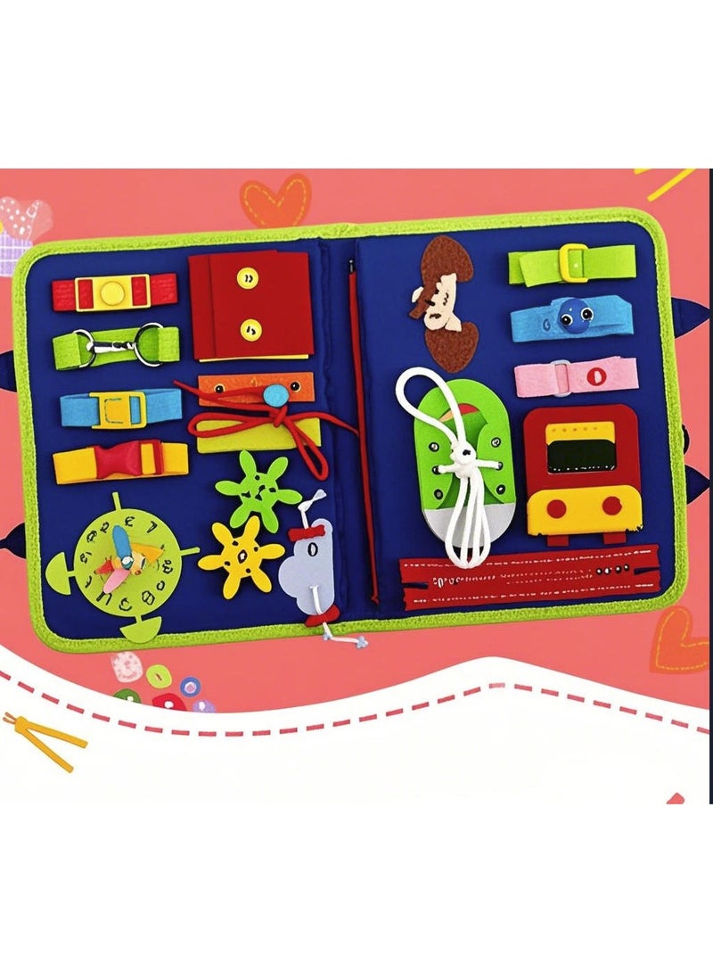 Daytoyz Busy Montessori Board for Children, 3 Layers Montessori Board, Montessori Games 1 Year Toddler, Learning Life Skills Educational Toys for Boy Girl Gifts for Children - Image 2